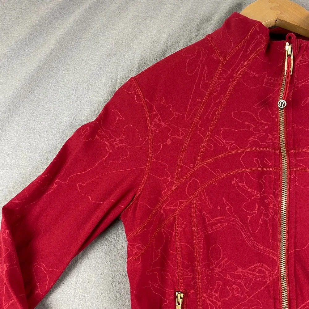 Lululemon Lunar New Year Define Cropped Jacket 8 Nulu Red Gold Design